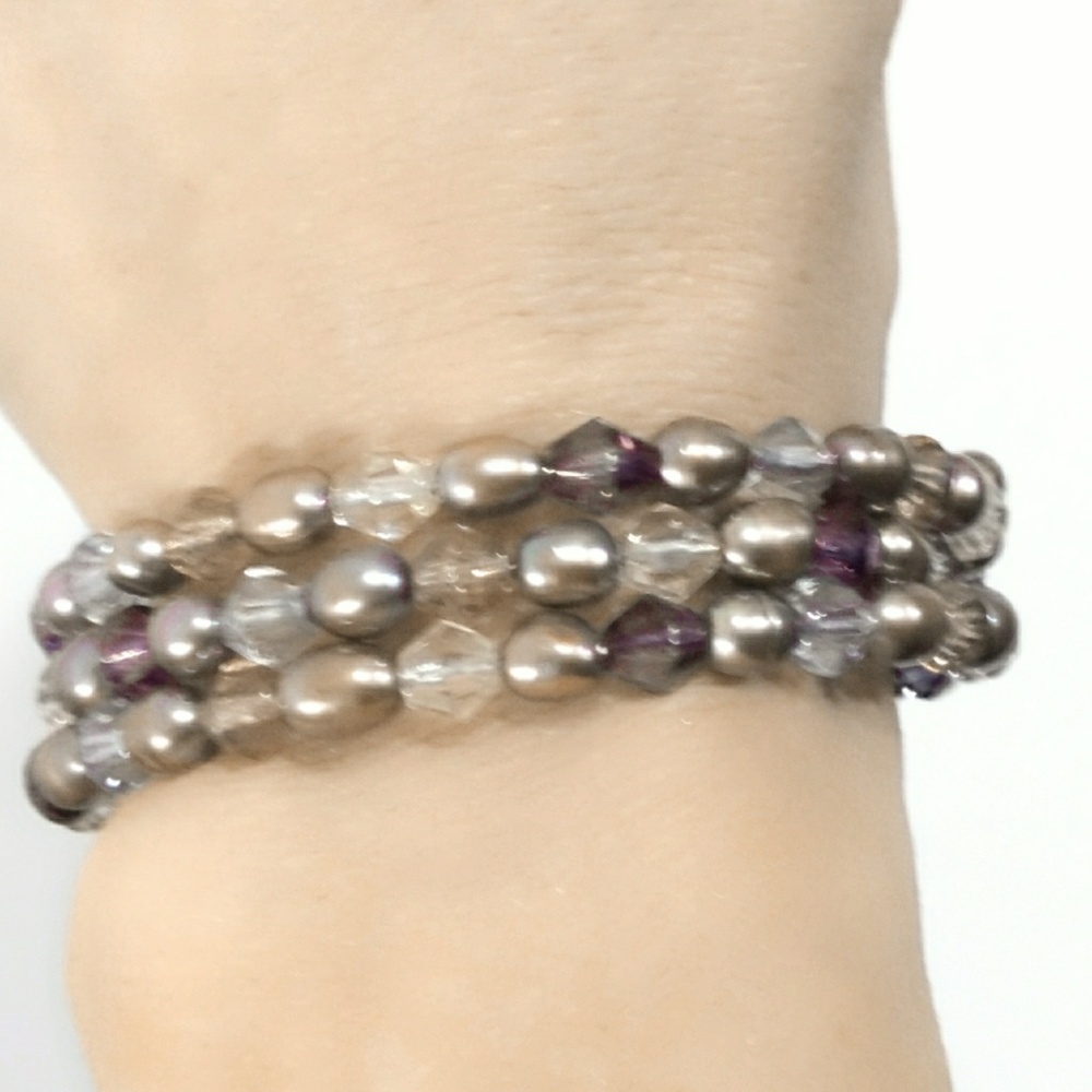 Vintage Fresh Water Peacock Pearl Bracelet/Necklace - Picture 4 of 6